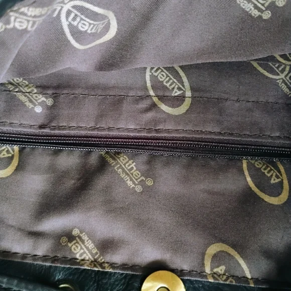 Amerileather Luxury Leather Tassel Studded Bucket Black  Bag Moto Hippie Biker - Picture 10 of 12